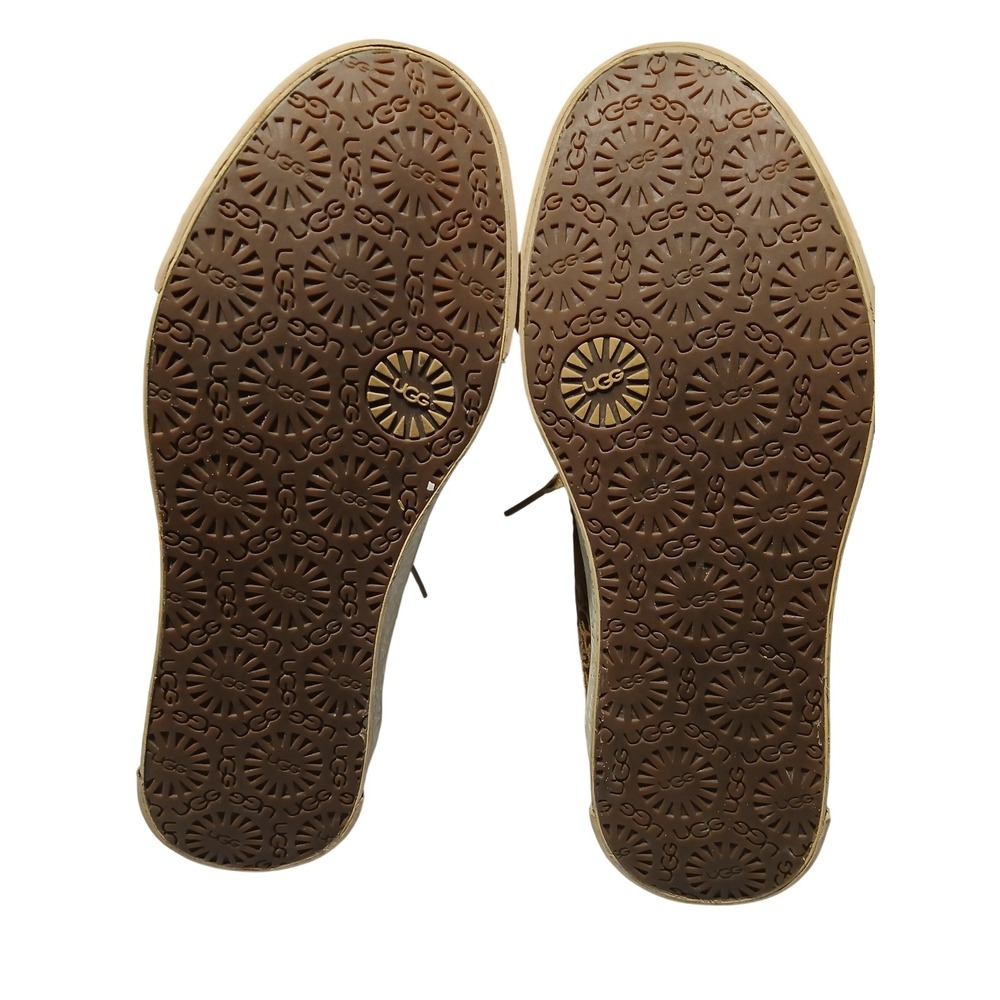 UGG Australia Womens Sneakers Shoes Brown Suede Embossed Logo Comfort Size 10‎ - Picture 8 of 9